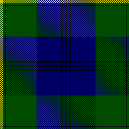 Swatch of Johnston tartan.